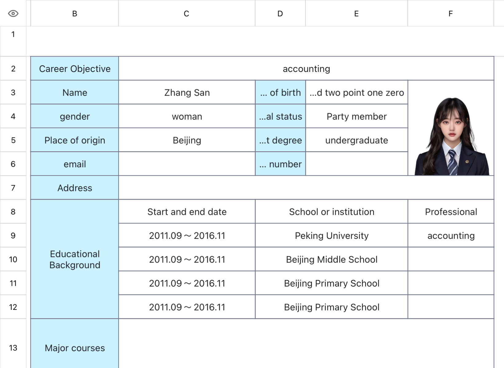 Accounting Resume 1